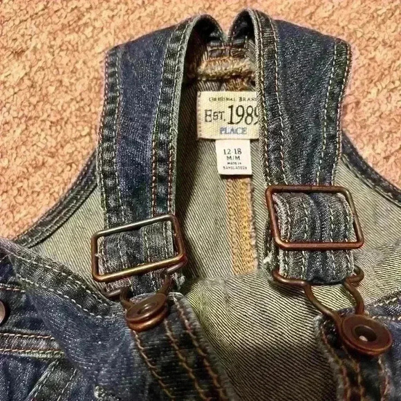 Est. 1989 Place Toddler Boy Denim Jean Overalls 12-18M - Picture 4 of 4